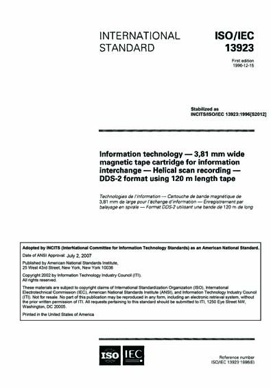 Standards PDF Cover Page